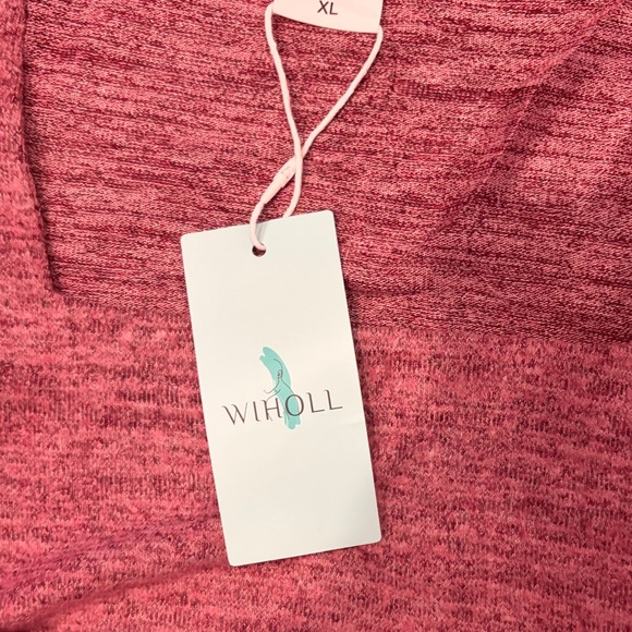 Wiholl Long Sleeve Light Burgundy Top Size X-Large NWT - Picture 4 of 7